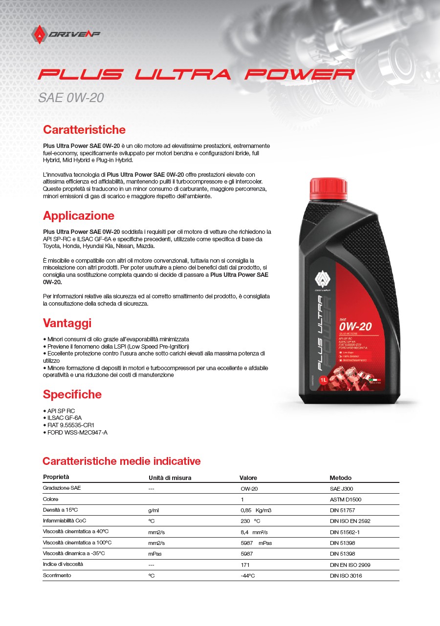 Plus Ultra Power 0W-20